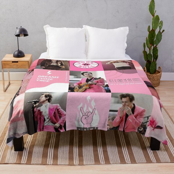 Pink Harry Collage Throw Blanket RB2103 product Offical harry styles Merch