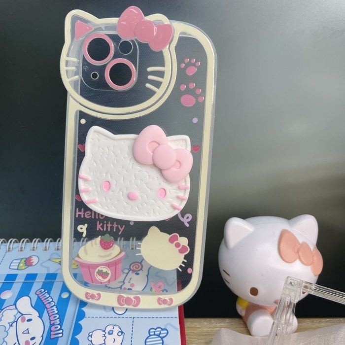 Hello Kitty Photo Frame Cat with Stand Phone Cases For iPhone 13 12 11 Pro - Hello Kitty Plush
