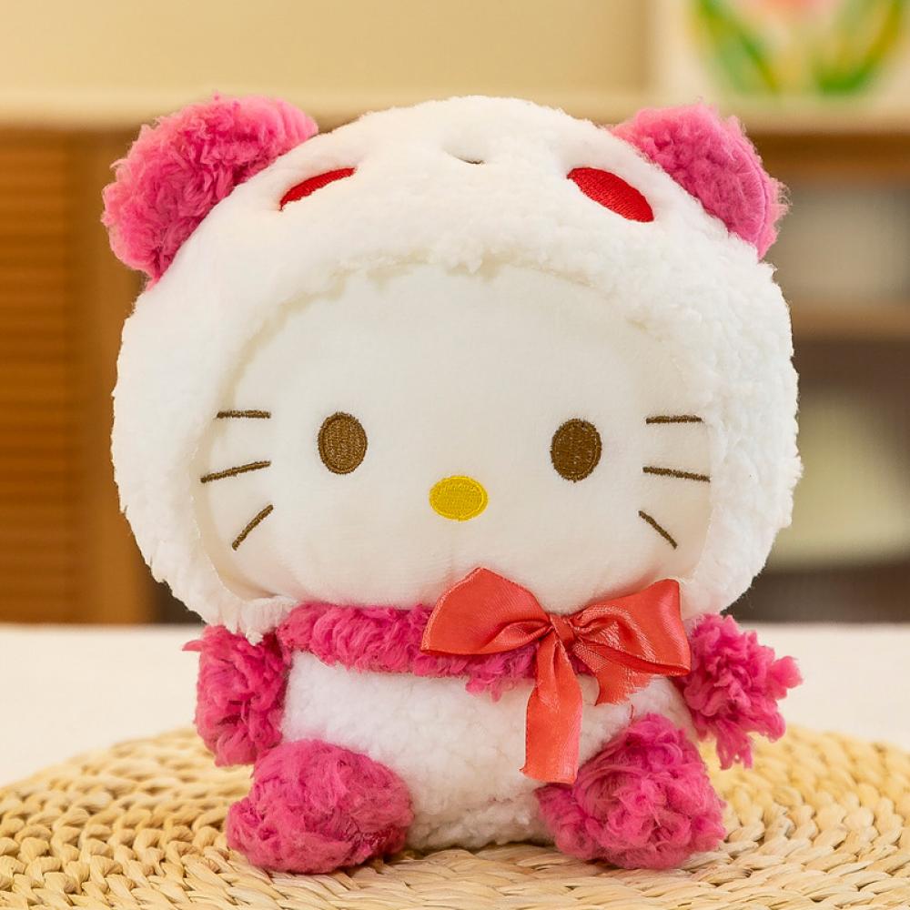Kawaii Hello Kitty Cartoon Sanrio Kuromi My Melody Cinnamoroll Pillow Plush Toy Soft Stuffed Dolls for - Hello Kitty Plush