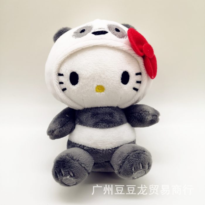 12cm Hello Kitty Japanese Panda Doll Ragdoll Schoolbag Small Ornaments Keychain Plush Toy for Girls Doll 2 - Hello Kitty Plush