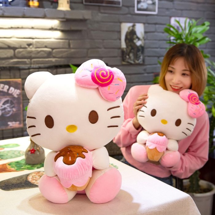 New Kawaii Plush Toys Sanrio Hello Kitty Anime Cartoon Image Cute Plush Doll Kawaii Room Decor 1 - Hello Kitty Plush