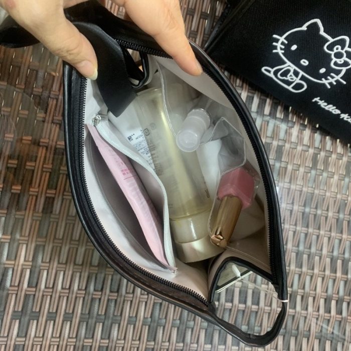 Sanrio Hello Kitty Portable Cosmetic Bag Makeup Case Wash Bag Women Bag Makeup Purse Shopping Box 3 - Hello Kitty Plush