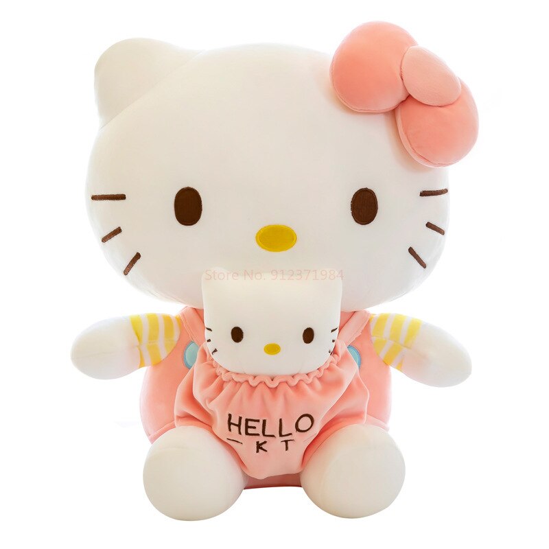 32 52cm Cartoon Peluches Kawaii Hello Kitty Plush Toys Mother And Son Two Animal Doll Cat 3 - Hello Kitty Plush