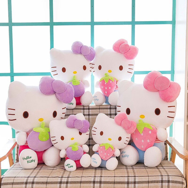 New Sanrio Kawaii Hello Kitty Plush Toys Pillow Doll Stuffed Animal Children Plushies Home Decoration Peluche 1 - Hello Kitty Plush