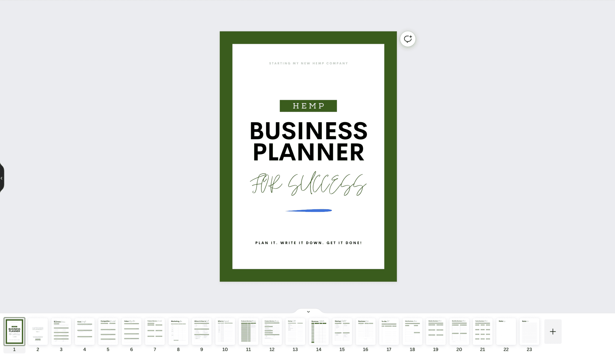 Hemp Business Planner Overview