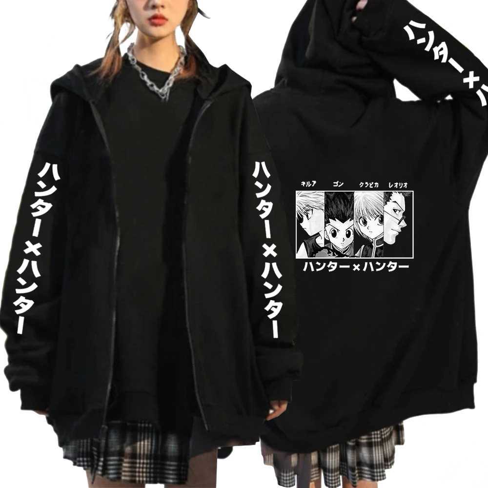 2022 Anime Hunter X Hunter Killua Zoldyck Hoodie Sweatshirts Tops Cartoon Print Hunter X Hunter Zipper 3 - Hunter x Hunter Store