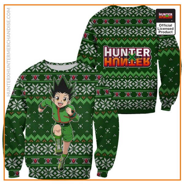 gon ugly christmas sweater hunter x hunter anime custom xmas clothes gearanime - Hunter x Hunter Store
