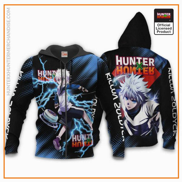 1125 AOP Hunter X Hunter Characters VA Killua 1 Zip hoodie font and back n - Hunter x Hunter Store