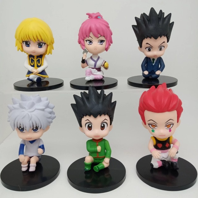 6 Peças Figura Hunter X Hunter Kurapika Gon Freecss Killua Zolyck