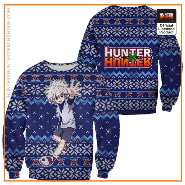 killua ugly christmas sweater hunter x hunter anime xmas gift custom clothes gearanime - Hunter x Hunter Store