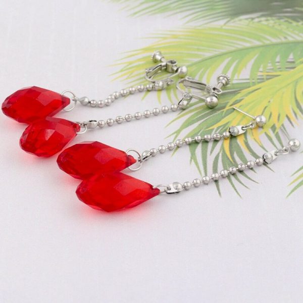 1 Pair Anime HUNTER HUNTER Kurapika Earrings Ear Clip Metal Water Drop Trendy Unisex For Cosplay 2 - Hunter x Hunter Store