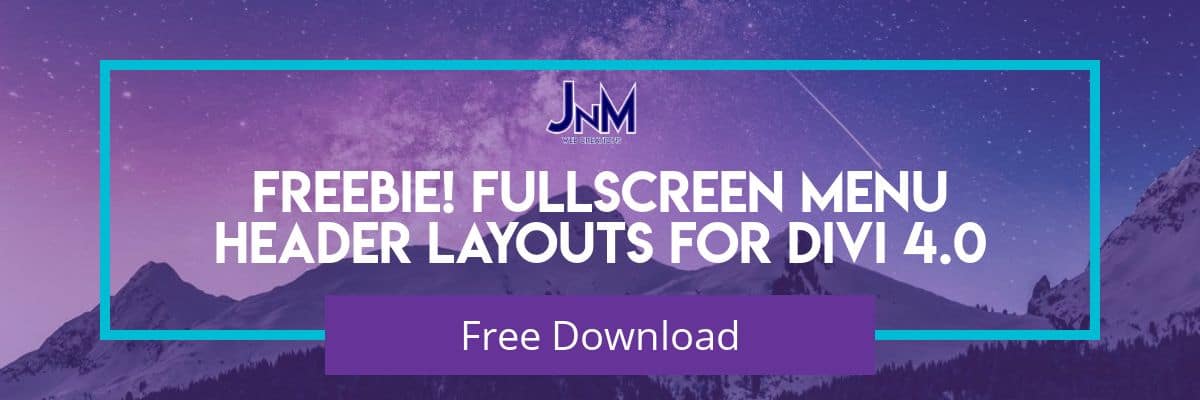 Divi Fullscreen menu header layouts Divi Fullscreen menu header layouts