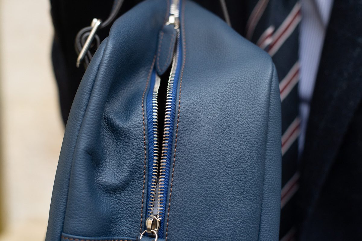 Groomin bag in dragée taurillon leather - Guibert Paris