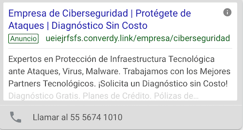 Empresa de guardia: captura de pantalla.