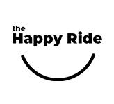 El logo de happy ride sobre fondo blanco, agencia de marketing.