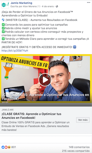 Un anuncio de facebook con una foto de un hombre y una mujer.