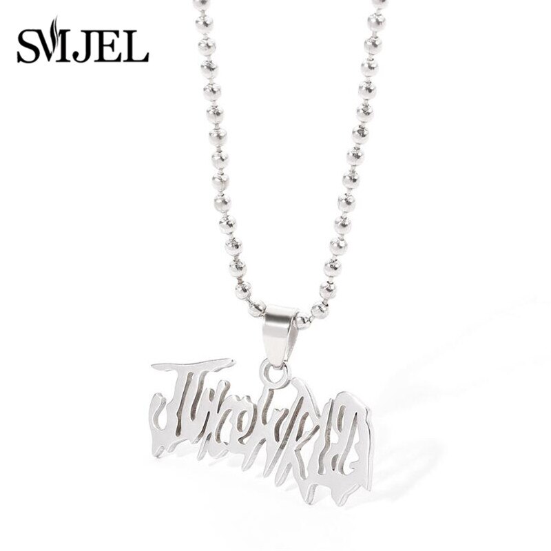 2022 JUICE Wrld Pendant Necklace Singer Rapper Letter Name Chain Stainless Steel Necklace Fans Memorial Jewelry 2 - Juice Wrld Store