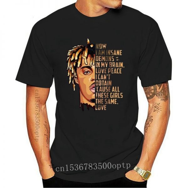 New JUICE WRLD Now I am insane All these girls the same love Black T shirt - Juice Wrld Store