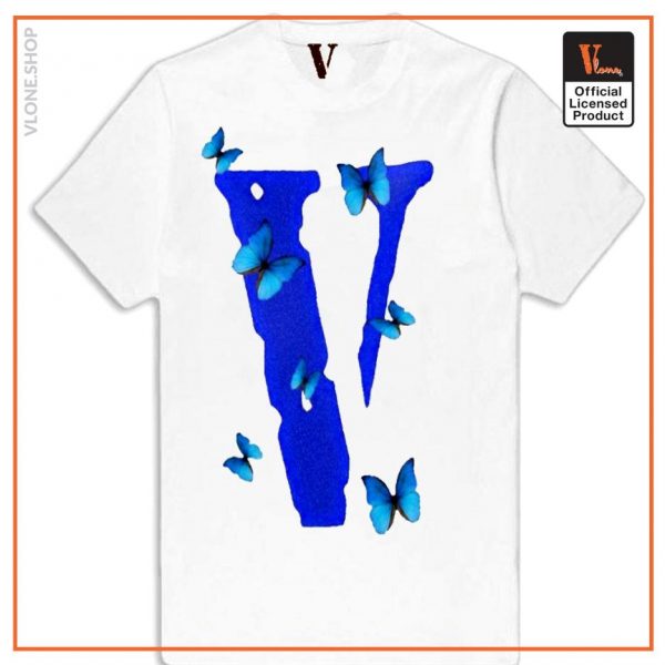 Vlone Blue Butterfly T Shirts 8 - Juice Wrld Store
