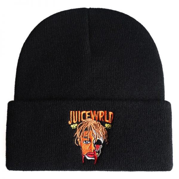 Juice Wrld 999 Beanie Embroidery Winter Hat Cotton Knitted Hat Skullies Beanies Hat Hip Hop Knit - Juice Wrld Store