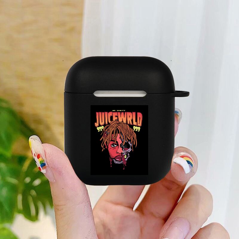 Juice WRLD 999 Bluetooth Earphone Charging Case for Airpods Pro Black Case Protective Accessories for Airpods 2 - Juice Wrld Store