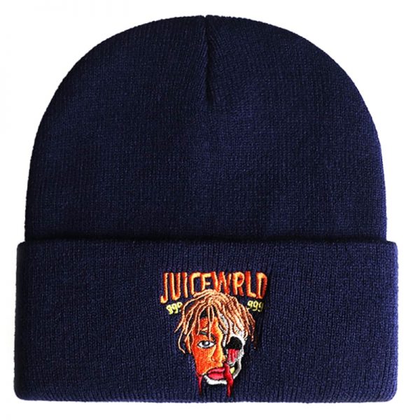 Juice Wrld 999 Beanie Embroidery Winter Hat Cotton Knitted Hat Skullies Beanies Hat Hip Hop Knit 4 - Juice Wrld Store