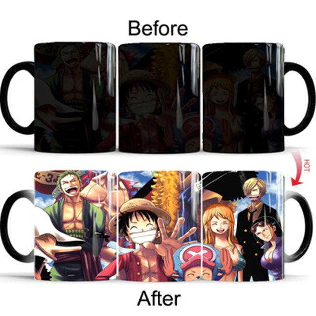 One Piece Happy Straw Hat Pirates Color Changing Mug Cup ANM0608 Default Title Official One Piece Merch