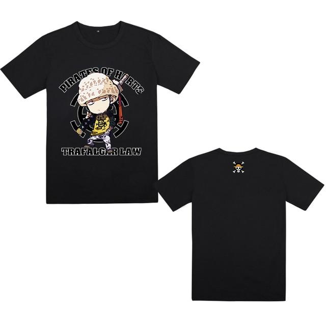 One Piece Trafalgar D. Water Law Pirates of Hearts T-Shirt ANM0608 Black / M Official One Piece Merch