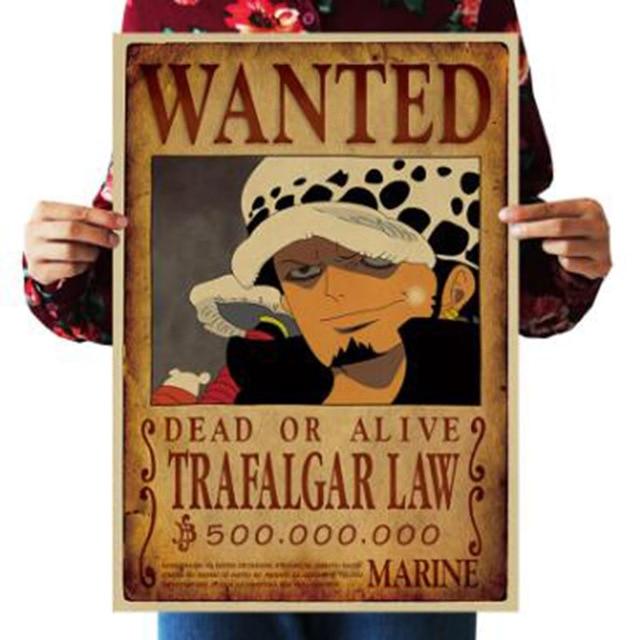 One Piece Dead or Alive Trafalgar D. Water Law Wanted Bounty Poster ANM0608 Default Title Official One Piece Merch