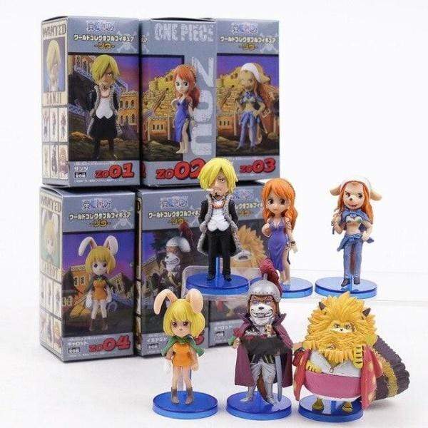 Set Of 6 One Piece Figures Sanji Nami And The Minks OMS0911