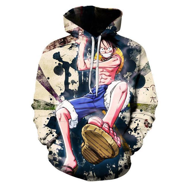 One Piece Monkey D. Luffy Surprise Hoodie ANM0608 S Official One Piece Merch