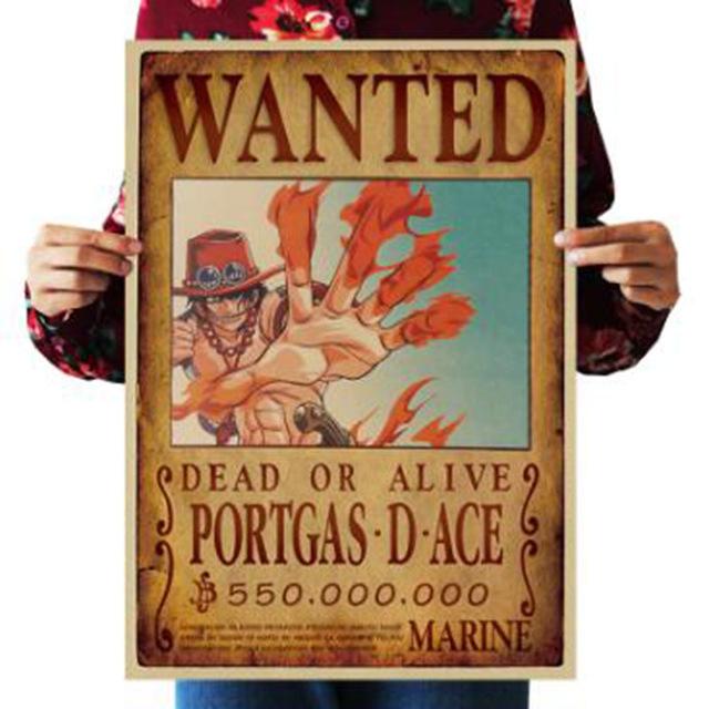 One Piece Dead or Alive Portgas D. Ace Wanted Bounty Poster ANM0608 Default Title Official One Piece Merch