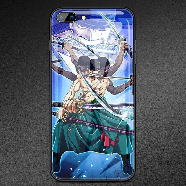One Piece Roronoa Zoro Tempered Glass iPhone Case ANM0608 For iPhone 6 6s Official One Piece Merch