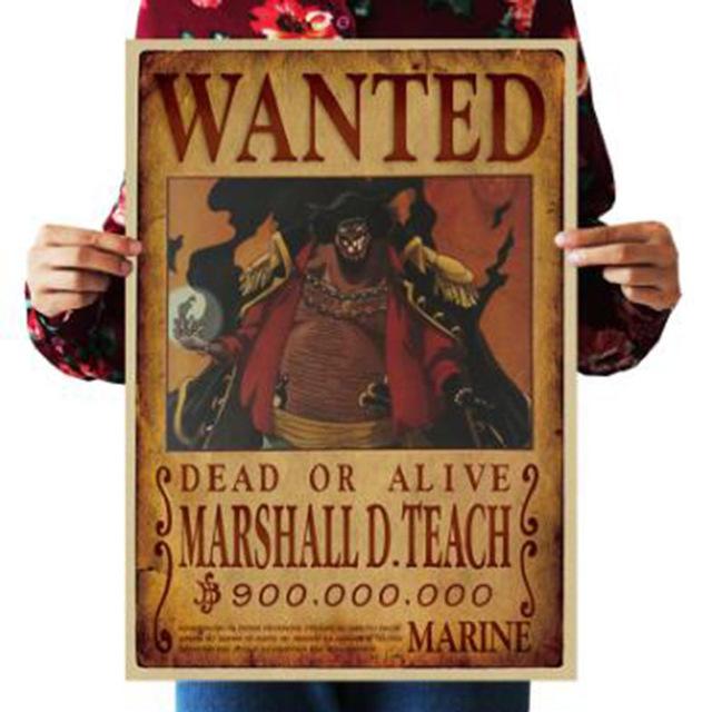 One Piece Dead or Alive Blackbeard Marshall D Teach Wanted Bounty Poster ANM0608 Default Title Official One Piece Merch