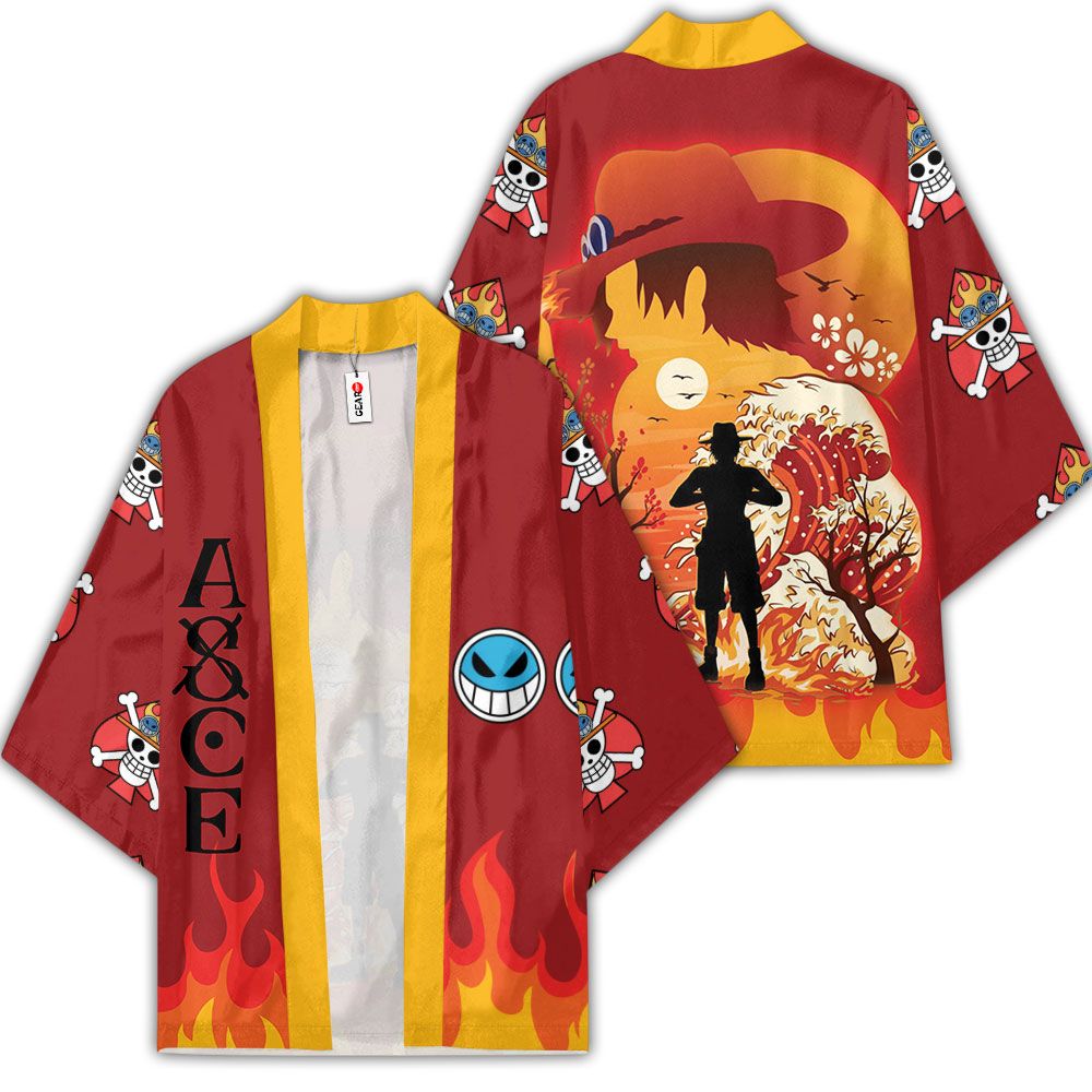 Portgas Ace Kimono Anime One Piece Otaku Merch Clothes GOT1308 Unisex / S Official One Piece Merch