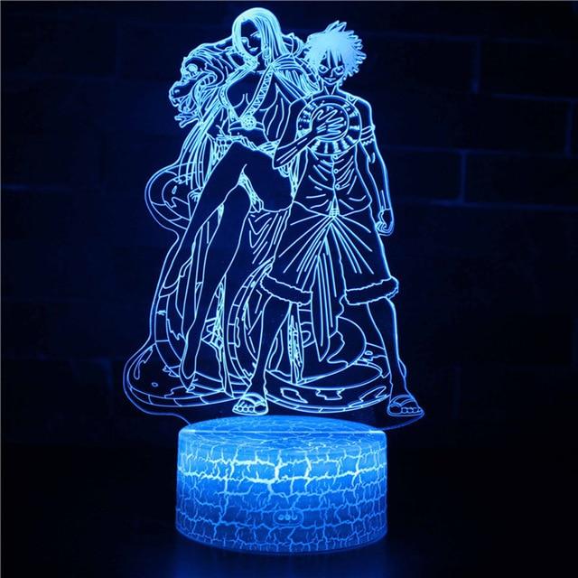 One Piece Boa Hancock & Monkey D. Luffy LED Lamp Figure ANM0608 Touch + Remote Official One Piece Merch