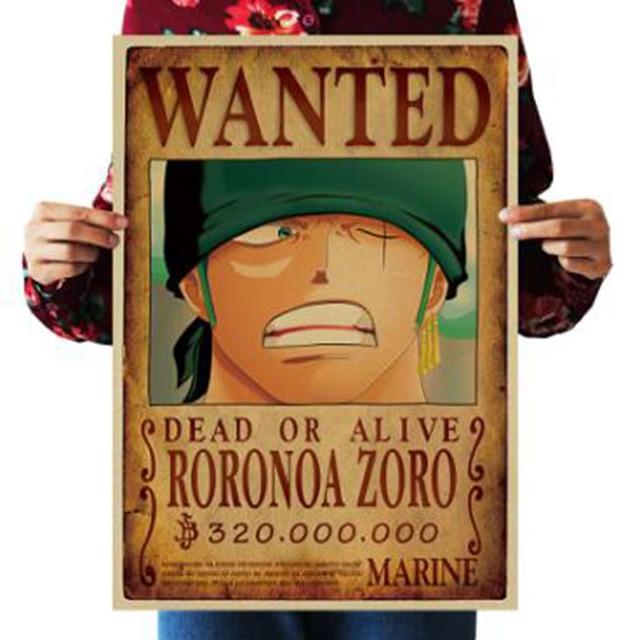 One Piece Dead or Alive Roronoa Zoro Wanted Bounty Poster ANM0608 Default Title Official One Piece Merch