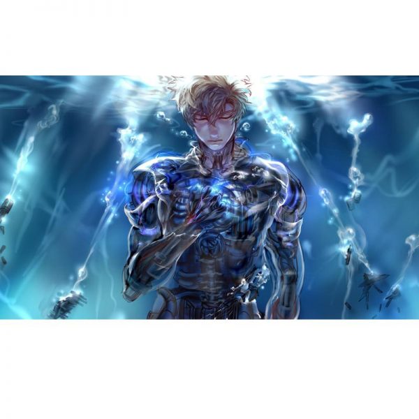 Poster One Punch Man Genos Noyé 40x50 cm Official Dr. Stone Merch