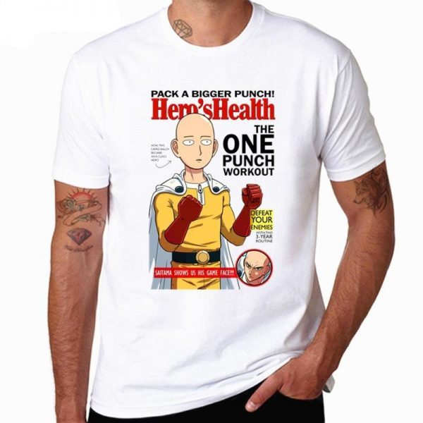 T-Shirt One Punch Man Magazine Hero's Health XS Official Dr. Stone Merch