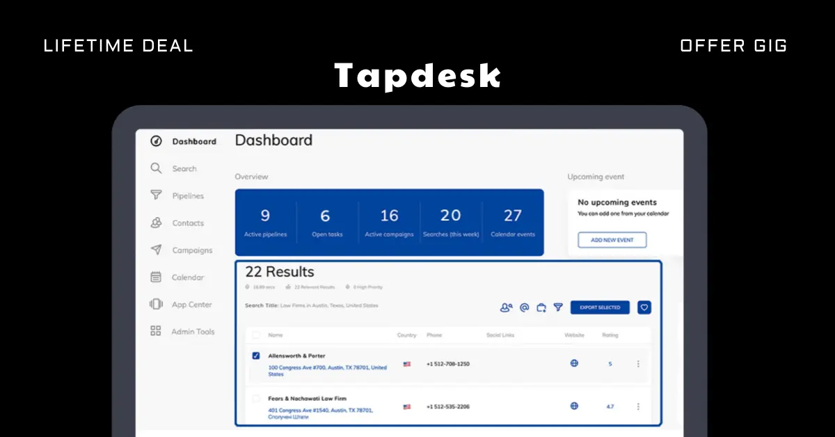 You are currently viewing Tapdesk Lifetime Deal | Generate Laser Qualified Leads