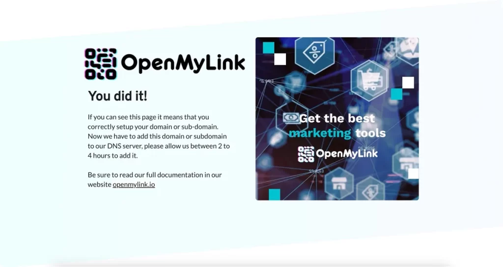 How to set up a branded domain or subdomain on OpenMyLink 6 img-9