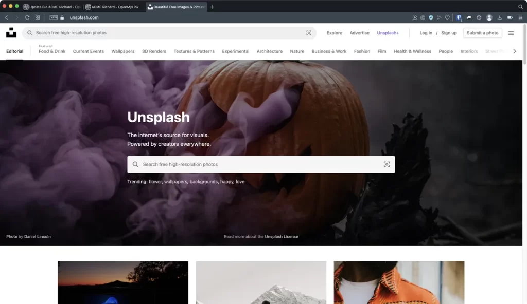 How to randomly change background image in your bio page using Unsplash 2 img-5