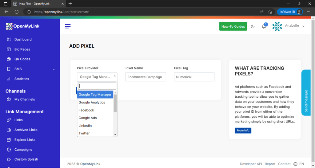 How to setup Tracking Pixels on OpenMyLink 3 img-6