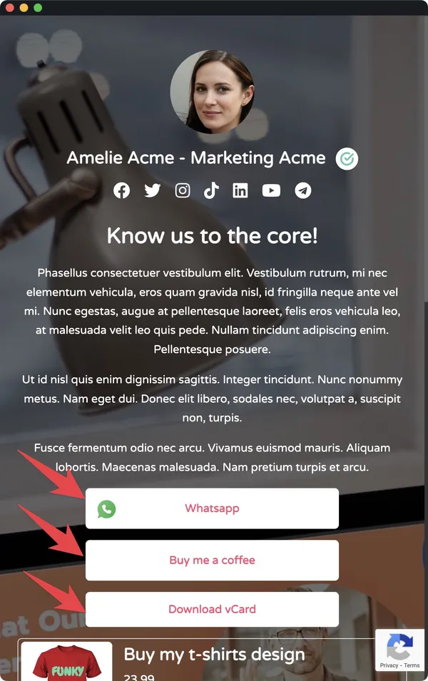 OpenMyLink Custom CSS: how to resize bio pages buttons 2 Resize Bio Pages Buttons