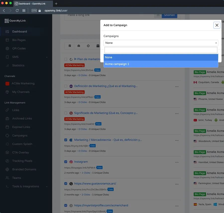 How to create a link rotator using OpenMyLink Campaigns 7 img-10
