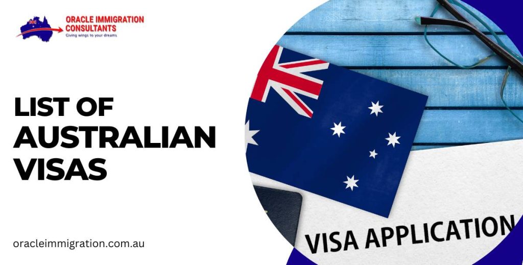List of Australian Visas