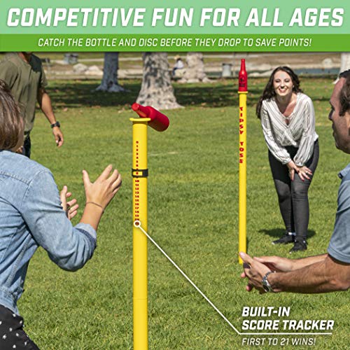 GoSports Tipsy Toss Game Set Flying Disc Bottle Drop Yard Game