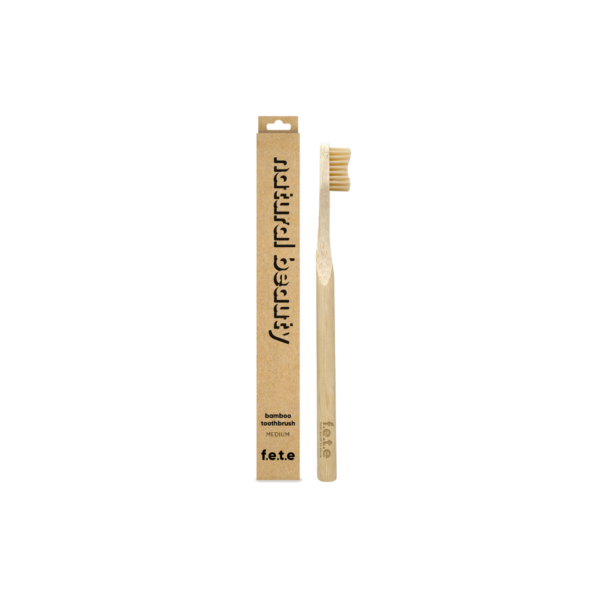 Natural Beauty Medium Bamboo Toothbrush By F.E.T.E (From Earth to Earth) Available on LocoSoco