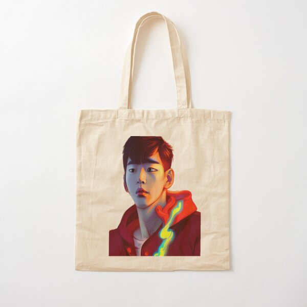 LOOKISM Kpop-red hoodie semi-realistic illustration Cotton Tote Bag RB2112 product Offical lookism Merch