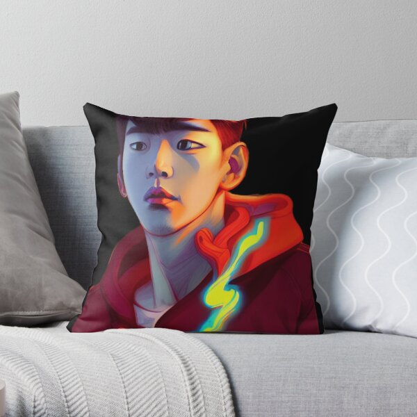 LOOKISM Kpop-red hoodie semi-realistic illustration Throw Pillow RB2112 product Offical lookism Merch
